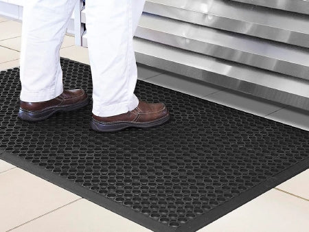 Uline - Floor Mat 3 X 5 Foot Black Rubber - H-1703