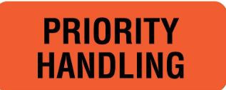 United Ad Label UAL Pre-Printed Label Allergy Alert Priority Handling Orange 7/8 X 2-1/4 Inch - ULPS201