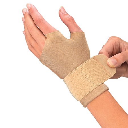 Mueller Sports Medicine Mueller Compression & Support Gloves Compression Glove Fingerless Large Over-the-Wrist Ambidextrous Stretch Fabric - 6904