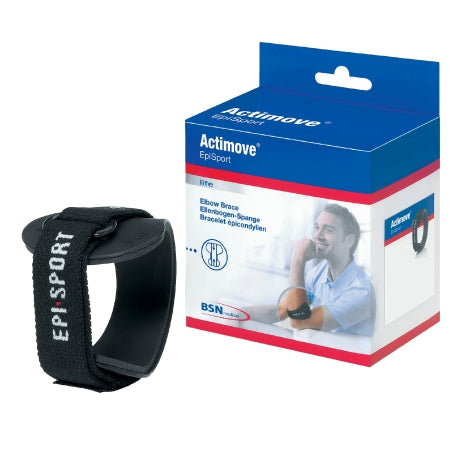 Actimove EpiSport - Elbow Support Large D-Ring / Hook and Loop Closure Strap Left or Right Forearm 11 to 12 Inch Forearm Circumference Black - 7347008