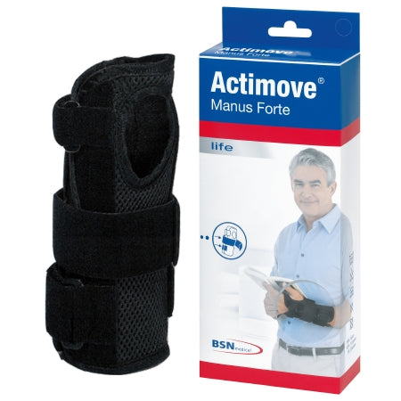 Actimove Manus Forte - Wrist Brace Aluminum Alloy / Elastane / Polyamid / Polyester / Polyurethan / Polyvinylchloride Right Hand Black X-Small - 7348201