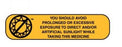 Apothecary Products - Pre-Printed Label Auxiliary Label Yellow Paper You Should Avoid Prolonged Or Excessive Exposure To Direct And/Or Artificial Sunlight While Taking This Medication Black Safety and Instructional 3/8 X 1-9/16 Inch - 40351