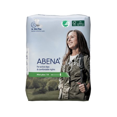 Abena Light Mini Plus - Bladder Control Pad 11 Inch Length Light Absorbency Fluff / Polymer Core One Size Fits Most Adult Unisex Disposable - 1000017156