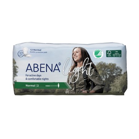 Abena Light Normal - Bladder Control Pad 10 Inch Length Light Absorbency Fluff / Polymer Core One Size Fits Most Adult Unisex Disposable - 1000017157