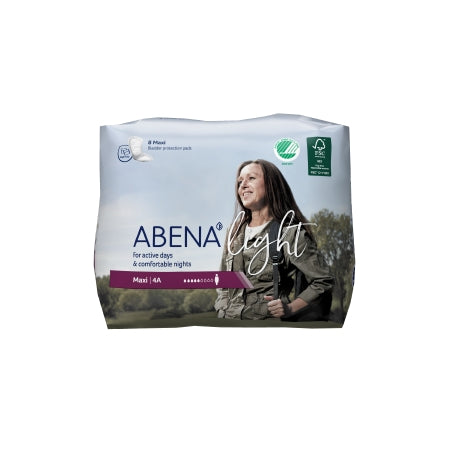 Abena North America Abena Light Maxi Bladder Control Pad 16-1/2 Inch Length Moderate Absorbency Fluff / Polymer One Size Fits Most Unisex Disposable - 1000005437
