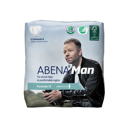 Abena North America Abena-Man Bladder Control Pad 9 Inch Length Light Absorbency Fluff / Polymer Formula 0 Male Disposable - 1000017161