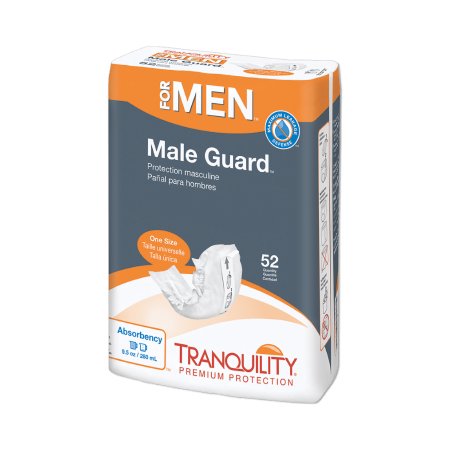 Tranquility Male Guard - Bladder Control Pad 12-1/4 Inch Length Heavy Absorbency Superabsorbant Core One Size Fits Most Adult Male Disposable - 2385
