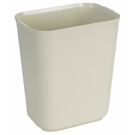 Tough Guy - Fire-Resistant Trash Can 3-1/2 gal. Rectangular Beige Plastic Open Top - 4PGL3