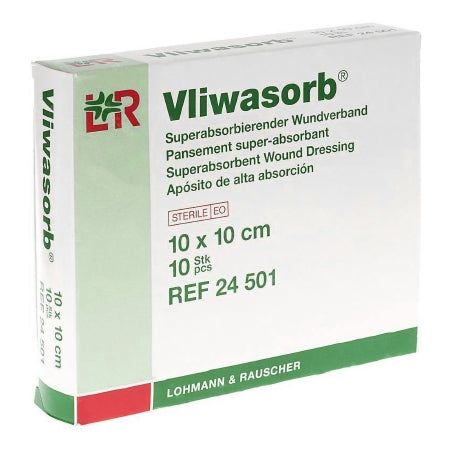 Vliwasorb - Super Absorbent Dressing 4 X 4 Inch Polyethylene / Polypropylene / Cellulose / Sodium Polyacrylate Square Sterile - 24501