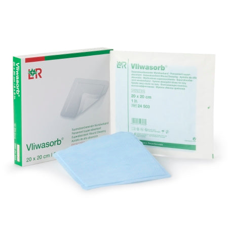 Vliwasorb - Super Absorbent Dressing 8 X 8 Inch Polyethylene / Polypropylene / Cellulose / Sodium Polyacrylate Square Sterile - 24503