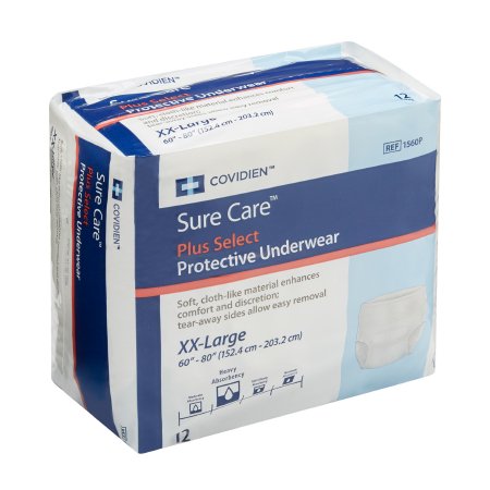 Sure Care - Unisex Adult Absorbent Underwear Pull On with Tear Away Seams 2X-Large Disposable Heavy Absorbency - 1560P