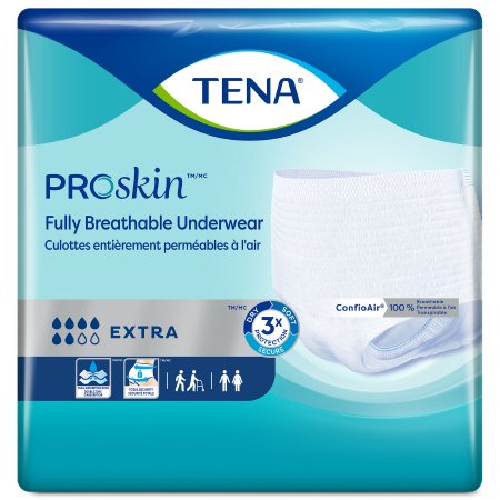 TENA ProSkin Extra Protective - Unisex Adult Absorbent Underwear Pull On with Tear Away Seams 2X-Large Disposable Moderate Absorbency - 72518