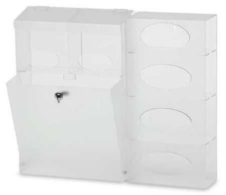 MarketLab - PPE Dispenser Wall / Door Mount Clear 4-1/2 X 21-1/4 X 23 Inch Acrylic - 4439