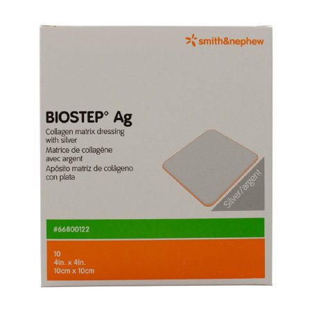 Smith & Nephew Biostep AG Collagen Dressing with Silver 4 X 4 Inch Square - 66800122