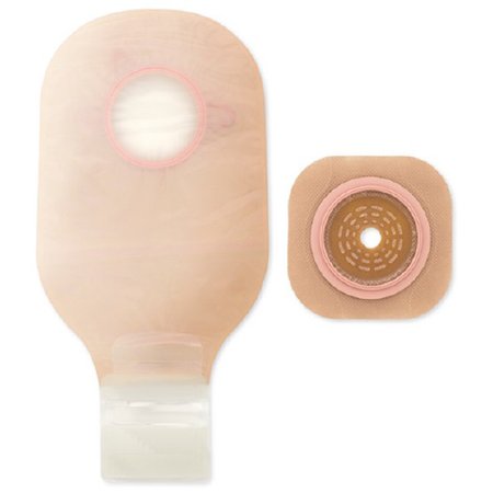 New Image - Ileostomy / Colostomy Pouch Two-Piece System 12 Inch Length Drainable Flat, Trim to Fit - 19603