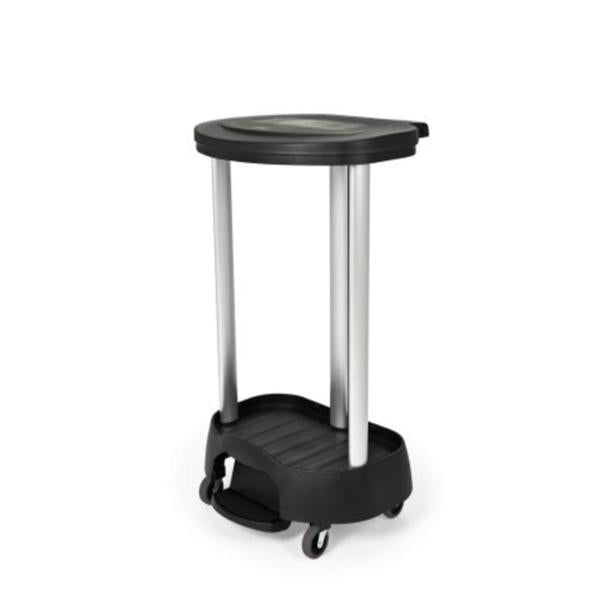 Rubbermaid Hamper Laundry/Linen Premium Black 22-2/10X2-4/10X37-9/10" 30Gal Steel/Rubber Ea - FG630000BLA