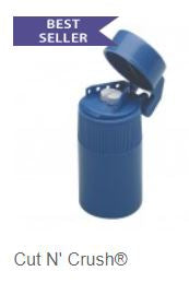 Apothecary Products EZY Dose Cut N' Crush Pill Crusher Hand Operated Blue - 67750