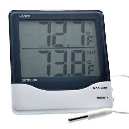Thermco Products - Digital Thermometer Fahrenheit / Celsius -58° to +158°F (-50° to +70°C) Internal Sensor / External Probe Battery Operated - ACC840DIG