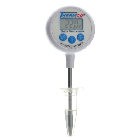 Thermco - Digital Block Heater Thermometer Fahrenheit / Celsius -58° to +158°F (-50° to +70°C) Bottle Probe Door / Wall Mount Battery Operated - ACC304DBLL