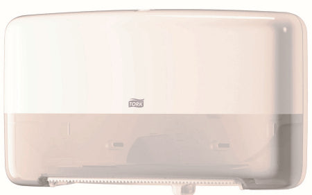 TorkSelect Elevation - Toilet Tissue Dispenser White Plastic Manual Double Roll Wall Mount - 5555200