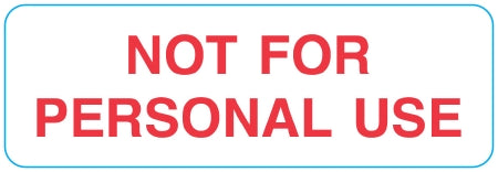 United Ad Label - Pre-Printed Label Auxiliary Label Red Paper Not Personal Use Black Safety and Instructional 1 X 3 Inch - UL357135V