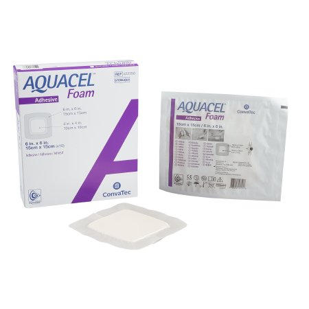 Aquacel - Foam Dressing 6 X 6 Inch Square Adhesive with Border Sterile - 422350