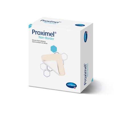 Hartmann Proximel Silicone Foam Dressing 4 X 8 Inch Rectangle Silicone Adhesive Without Border Sterile - 15713102