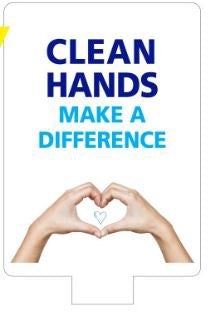 Purell Messenger - Door / Wall Sign Instructional Sign Clean Hands Make a Difference - 7320-01-HC2