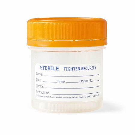 Click-N-Close - Specimen Container for Pneumatic Tube Systems 100 mL (3.4 oz.) Screw Cap Patient Information Sterile Fluid Path - Medline - DYND30370