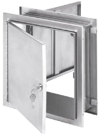 Omnimed CABINET, NARCOTIC PASS THRU S/STL KEY LOCK 12"X11.5"X8.25" - 181786