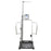 Health O Meter - Floor Scale with Handrail Digital LCD Display 454 kg Capacity Gray AC Adapter / Battery Operated - 1100KGHR-BT