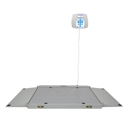 Health O Meter - Wheelchair Scale Digital LCD Display 454 kg Capacity Gray AC Adapter / Battery Operated - 2700KG-BT