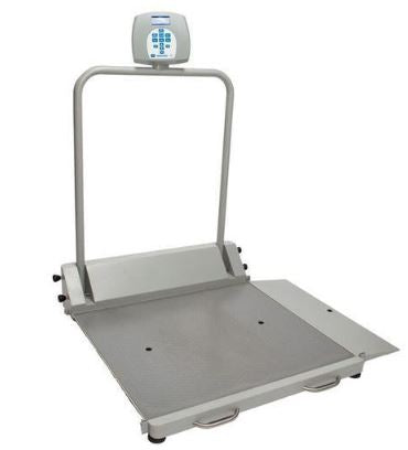 Health O Meter Health O Meter Wheelchair Ramp Scale Digital LCD Display 1000 lbs. / 474 kg Gray AC Adapter / Battery Operated - 2500KL