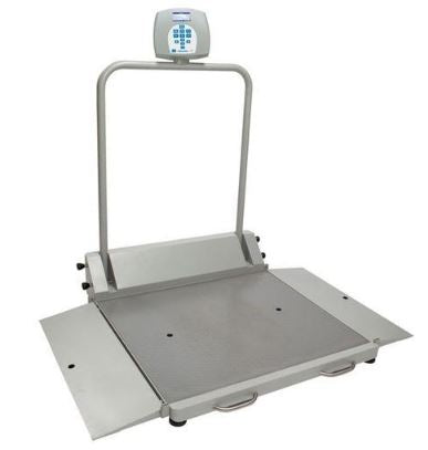 Health O Meter Health O Meter Wheelchair Ramp Scale Digital LCD Display 1000 lbs. / 474 kg Gray AC Adapter / Battery Operated - 2500KL