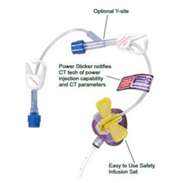 Bard Access Systems Infusion Set Powerloc Ndl 20Gx1-1/2" W/O Y-Injection Site 5Ml/Sec 960Ml/Hr 20/Ca - 652015