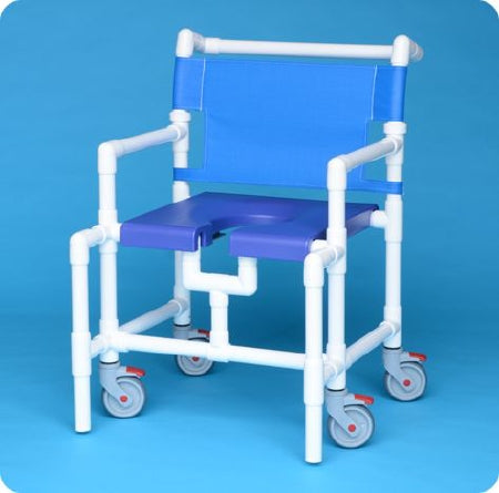 IPU IPU Shower Chair ipu Fixed Arm PVC Frame Mesh Back - SC200-OS-FS