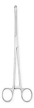 Centurion - Sponge Forceps Foerster 9-1/2 Inch Length Floor Grade Sterile Finger Ring Handle Straight Serrated Jaws - 66360