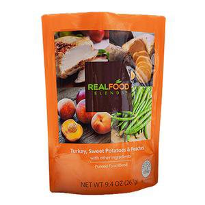 Real Food Blends Real Food Blends Tube Feeding Formula 9.4 oz. Pouch Ready to Use Turkey / Sweet Potatoes / Peaches Adult / Child - 78185