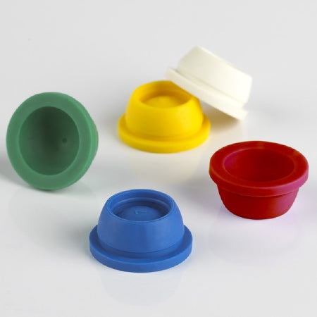 Globe Scientific Tube Closure Santoprene Stopper Cap Red 16 mm For 12 to 13 mm Blood Collection Tubes and Test Tubes NonSterile - 113151R