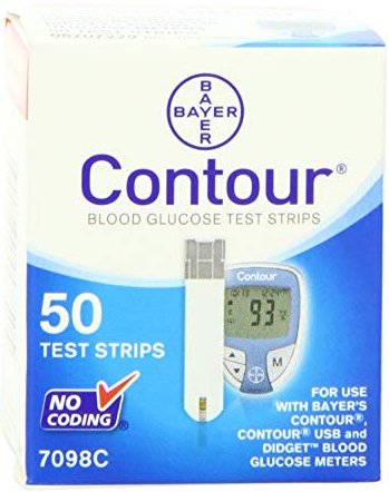 Ascensia Diabetes Care CONTOUR, BLOOD GLUCOSE TEST STRIPS (50EA 24BX/CS) - 7098C