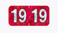 Wilmer PMA Red Holographic Pre-Printed Label Chart Tab 19/19 Red 3/4 X 1-1/2 Inch - W-41219-HRD