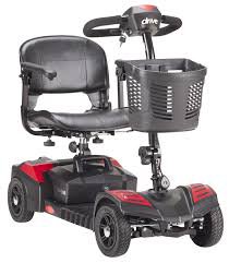 Scout 4 EXT - 4 Wheel Electric Scooter 300 lbs. Weight Capacity Red / Blue - SFSCOUT4-EXT