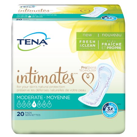 Essity HMS North America Inc TENA Intimates Moderate Bladder Control Pad 11 Inch Length Moderate Absorbency Dry-Fast Core One Size Fits Most Female Disposable - 54284