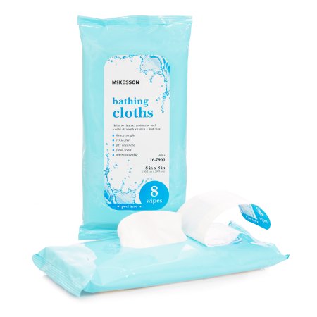 McKesson McKesson Bath Wipe Soft Pack Purified Water / Methylpropanediol / Glycerin / Aloe Scented 8 Count - 16-7900
