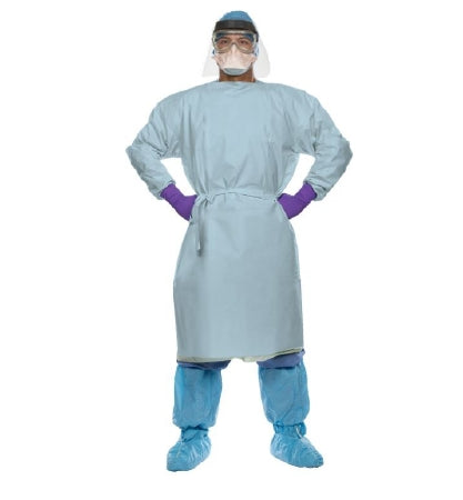 O&M Halyard Inc Halyard Chemo360 Chemotherapy Procedure Gown Large Unisex ASTM F1670 / F1671 NonSterile Blue - 47346