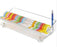 MarketLab - Label and Tape Dispenser 4 X 6 X 14 Inch Desktop Manual Pull With Blade For use with Medical Labels - 1548