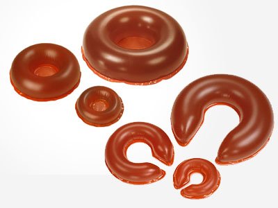 Orange Aid - Head Positioner Donut 8 W X 3 D X 1-3/4 H Inch Gel Freestanding - 10203