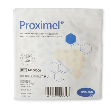 Proximel - Silicone Foam Dressing 9-1/5 X 9-1/5 Inch Sacral Silicone Adhesive with Border Sterile - 14700000