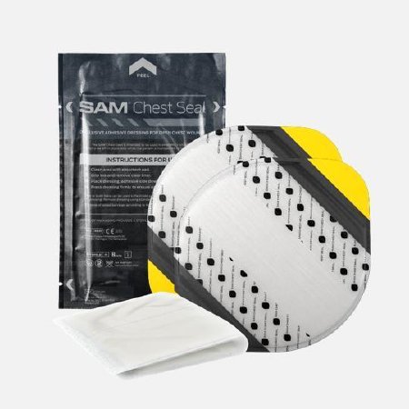 SAM - Chest Seal 6.3 X 10 Inch 2 per Pack Pouch Sterile - CS201-EN