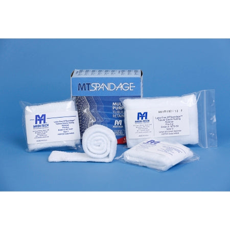 MT Spandage Pre-Cuts with Cut Outs - Elastic Net Retainer Dressing Tubular / Pre-Cut Elastic 10 Inch Length Size 3 White Average Arm / Elbow NonSterile - MT3-02